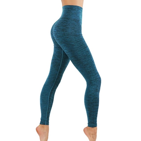Yelete Pants - Full length power flex workout leggings two tone